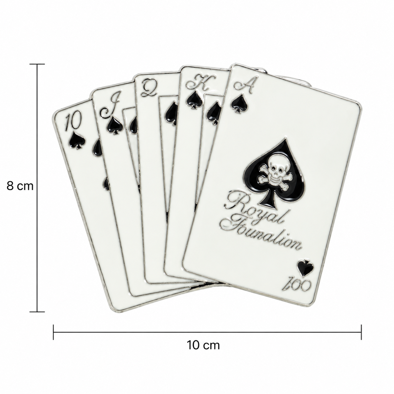 Royal Flush belt buckle size guide showing buckle dimensions