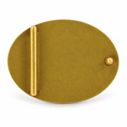 Golden Panda Belt Buckle rear view - 38 mm belt fitting