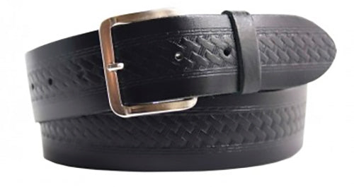 Unisex 40mm Embossed Genuine Leather Belt