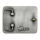 Reverse of Welsh Belt buckle with 'Flash My Buckle' text.