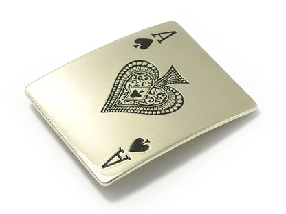 Ace of Spades Belt Buckle – Silver