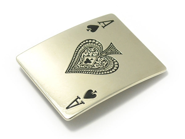 Ace of Spades Belt Buckle – Silver