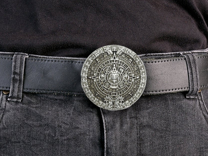 Aztec Calendar Belt Buckle