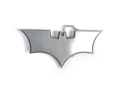 Batman Begins Belt Buckle – Brushed Chrome Edition