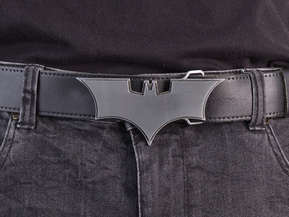Batman Begins Belt Buckle – Brushed Chrome Edition