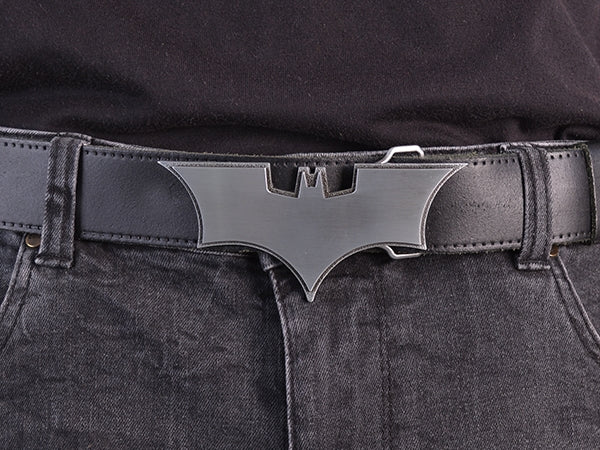 Batman Begins Belt Buckle – Brushed Chrome Edition