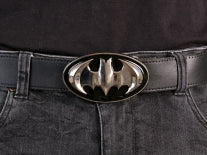 Batman Belt Buckle – Black & Chrome Shield