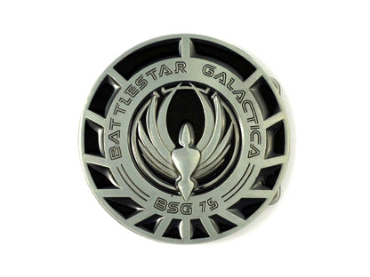 Battlestar Galactica Belt Buckle – Chrome BSG Logo