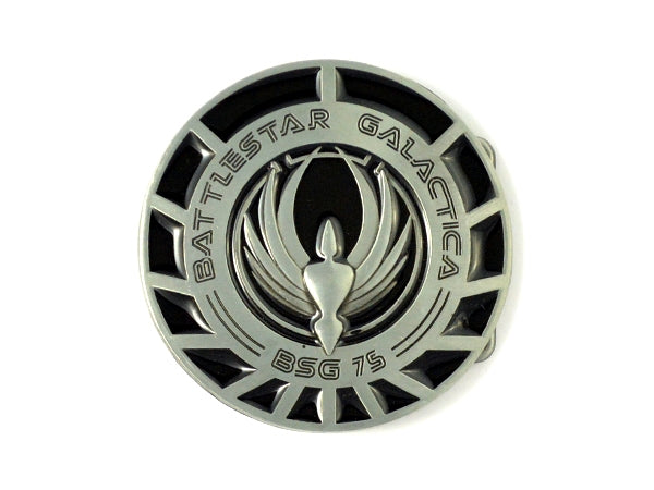 Battlestar Galactica Belt Buckle – Chrome BSG Logo