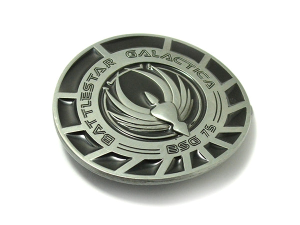 Battlestar Galactica Belt Buckle – Chrome BSG Logo