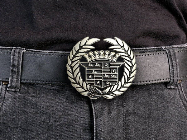 Cadillac Belt Buckle – Crest Emblem Design