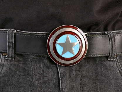 Captain America Belt Buckle – Star Shield Design