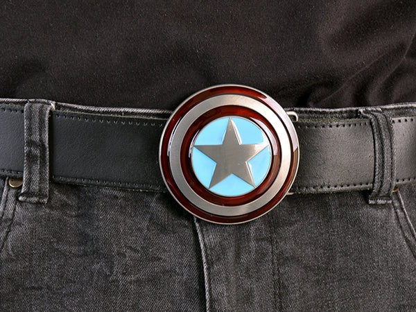 Captain America Belt Buckle – Star Shield Design