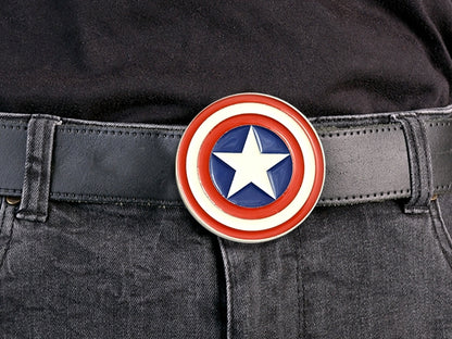 Captain America Belt Buckle – Vibranium Shield Style