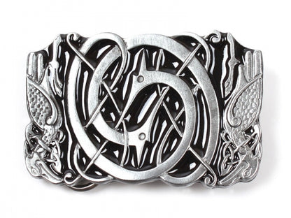 Celtic Belt Buckle – Twin Birds Design