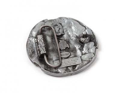 Intertwined Celtic Birds (Black & Silver) Belt Buckle