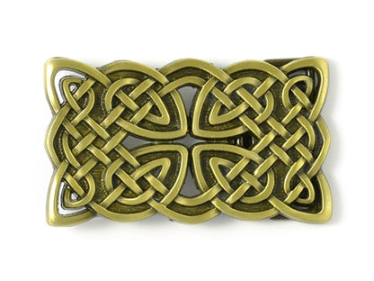 Celtic Cross Belt Buckle – Bronze Interweave