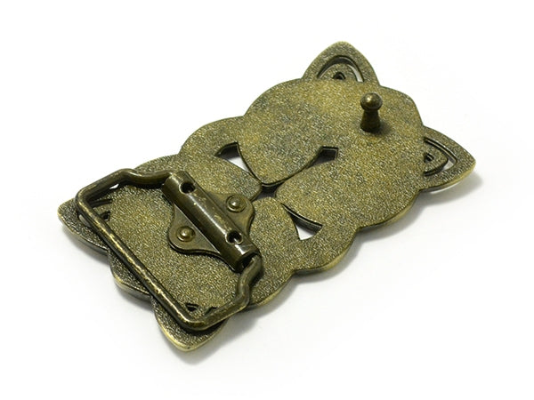 Celtic Cross Belt Buckle – Bronze Interweave