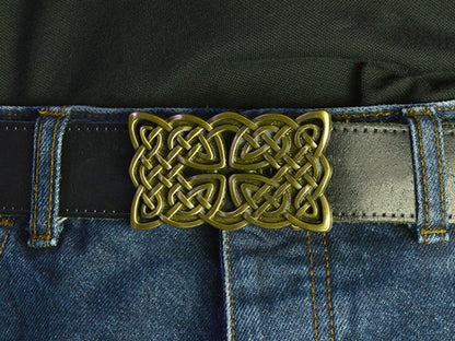Celtic Cross Belt Buckle – Bronze Interweave
