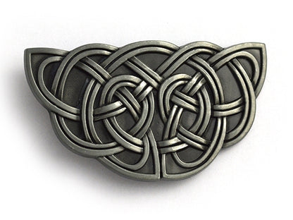 Celtic Belt Buckle – Scallop Cross Weave Design