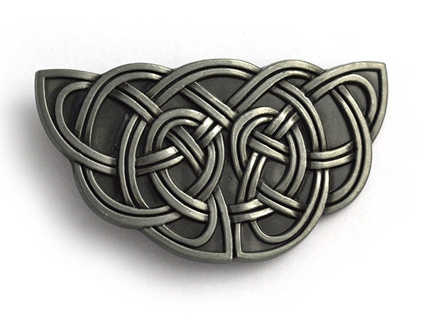 Celtic Belt Buckle – Scallop Cross Weave Design