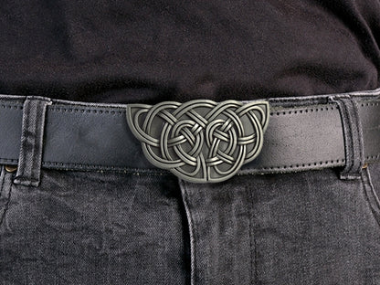 Celtic Belt Buckle – Scallop Cross Weave Design