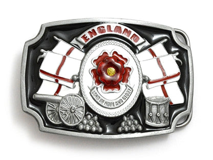 England Rose and St George Cross Belt Buckle