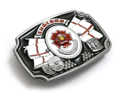 England Rose and St George Cross Belt Buckle