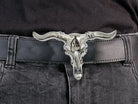 Longhorn Steer Skull Belt Buckle
