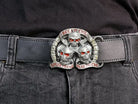 See No Evil Speak No Evil Hear No Evil Skull Belt Buckle