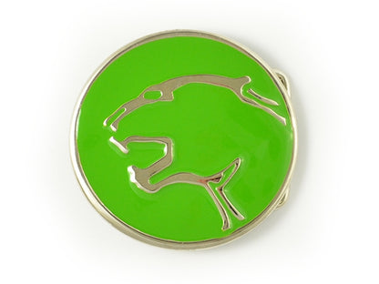 Thunder Cat Belt Buckle - Green and Silver