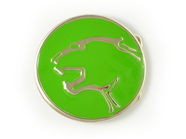 Thunder Cat Belt Buckle - Green and Silver