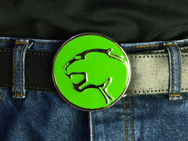 Thunder Cat Belt Buckle - Green and Silver