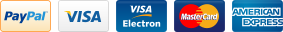 PayPal, Visa, Visa Electron, Mastercard, American Express