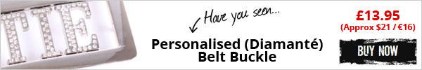 Have you seen Personalised (Diamontes) Belt Buckle - £11.95 (Approx $18 / €14) - Buy Now