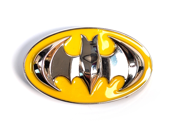 Batman Yellow & Chrome Shield Belt Buckle