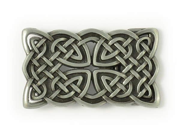 Celtic Cross Weave Rectangle Belt Buckle