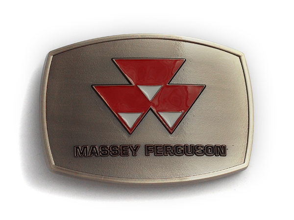 Massey Ferguson Buckle Silver Background Belt Buckle