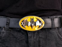 Batman Yellow & Chrome Shield Belt Buckle