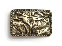 Bronze Finish 'Arts & Crafts' Style Belt Buckle