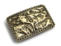 Bronze Finish 'Arts & Crafts' Style Belt Buckle