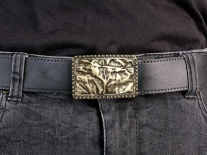 Bronze Finish 'Arts & Crafts' Style Belt Buckle