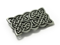 Celtic Cross Weave Rectangle Belt Buckle