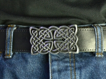 Celtic Cross Weave Rectangle Belt Buckle