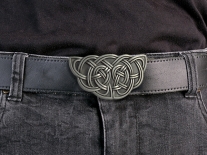 Celtic Cross Weave Scallop Belt Buckle