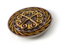 Celtic Silver Cross Shield Belt Buckle