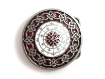 Celtic White Centre Boss Shield Belt Buckle