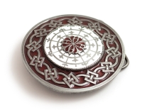 Celtic White Centre Boss Shield Belt Buckle