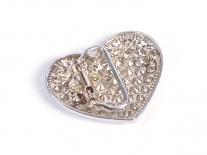 Diamonte Heart Belt Buckle