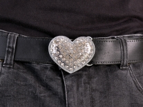 Diamonte Heart Belt Buckle